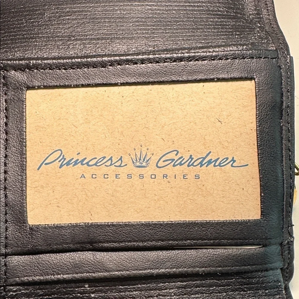 NWT Princess Gardner Vintage Genuine Leather Wallet black Buttery Smooth